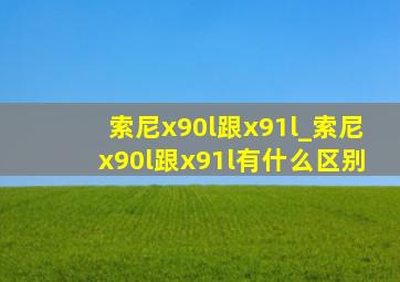 索尼x90l跟x91l_索尼x90l跟x91l有什么区别