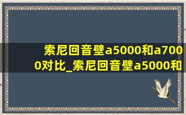 索尼回音壁a5000和a7000对比_索尼回音壁a5000和a7000的区别