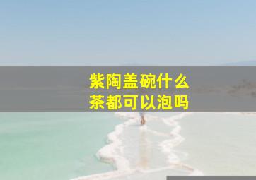 紫陶盖碗什么茶都可以泡吗