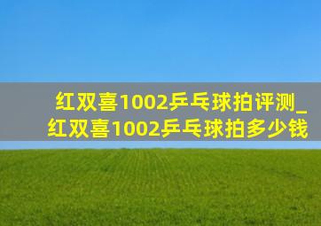 红双喜1002乒乓球拍评测_红双喜1002乒乓球拍多少钱