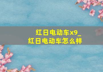 红日电动车x9_红日电动车怎么样