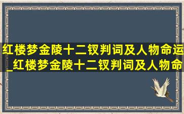 红楼梦金陵十二钗判词及人物命运_红楼梦金陵十二钗判词及人物命运剪辑