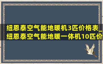 纽恩泰空气能地暖机3匹价格表_纽恩泰空气能地暖一体机10匹价格