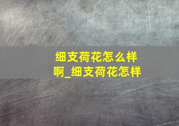 细支荷花怎么样啊_细支荷花怎样