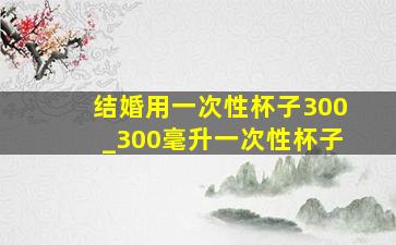 结婚用一次性杯子300_300毫升一次性杯子