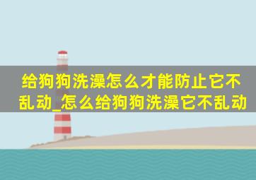 给狗狗洗澡怎么才能防止它不乱动_怎么给狗狗洗澡它不乱动