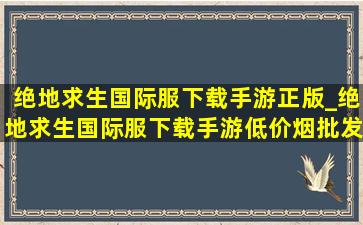 绝地求生国际服下载手游正版_绝地求生国际服下载手游(低价烟批发网)