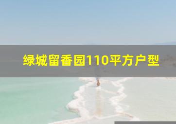 绿城留香园110平方户型