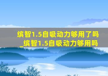 缤智1.5自吸动力够用了吗_缤智1.5自吸动力够用吗