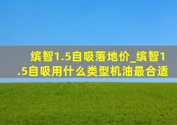 缤智1.5自吸落地价_缤智1.5自吸用什么类型机油最合适