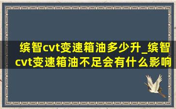 缤智cvt变速箱油多少升_缤智cvt变速箱油不足会有什么影响