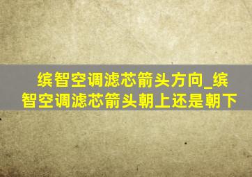 缤智空调滤芯箭头方向_缤智空调滤芯箭头朝上还是朝下