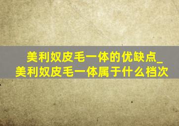 美利奴皮毛一体的优缺点_美利奴皮毛一体属于什么档次