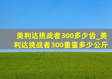 美利达挑战者300多少齿_美利达挑战者300重量多少公斤