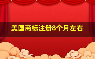 美国商标注册8个月左右