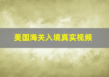 美国海关入境真实视频