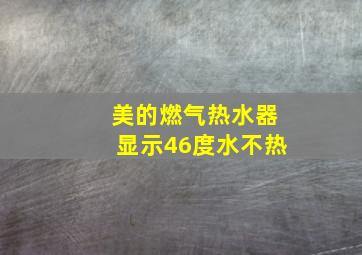 美的燃气热水器显示46度水不热