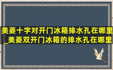 美菱十字对开门冰箱排水孔在哪里_美菱双开门冰箱的排水孔在哪里