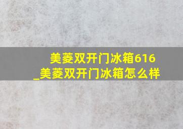 美菱双开门冰箱616_美菱双开门冰箱怎么样