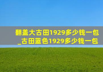 翻盖大古田1929多少钱一包_古田蓝色1929多少钱一包