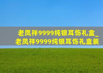 老凤祥9999纯银耳饰礼盒_老凤祥9999纯银耳饰礼盒装