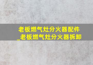 老板燃气灶分火器配件_老板燃气灶分火器拆卸