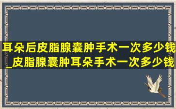 耳朵后皮脂腺囊肿手术一次多少钱_皮脂腺囊肿耳朵手术一次多少钱