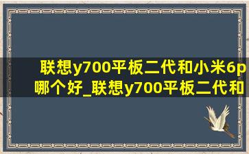 联想y700平板二代和小米6p哪个好_联想y700平板二代和小米6pro