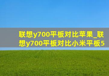 联想y700平板对比苹果_联想y700平板对比小米平板5