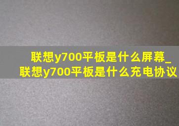 联想y700平板是什么屏幕_联想y700平板是什么充电协议