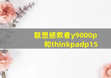 联想拯救者y9000p和thinkpadp15