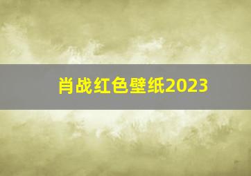 肖战红色壁纸2023