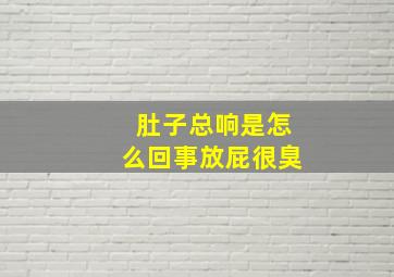 肚子总响是怎么回事放屁很臭