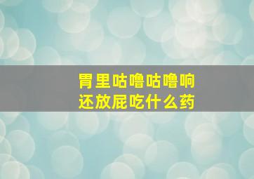 胃里咕噜咕噜响还放屁吃什么药