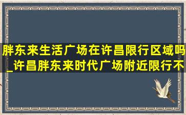 胖东来生活广场在许昌限行区域吗_许昌胖东来时代广场附近限行不