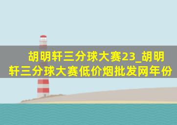 胡明轩三分球大赛23_胡明轩三分球大赛(低价烟批发网)年份