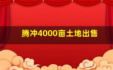 腾冲4000亩土地出售