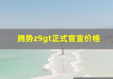 腾势z9gt正式官宣价格