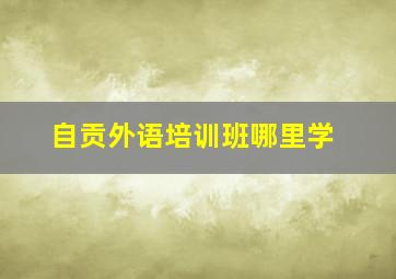 自贡外语培训班哪里学