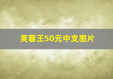 芙蓉王50元中支图片