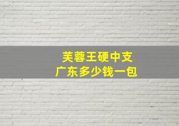 芙蓉王硬中支广东多少钱一包