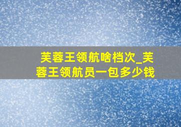 芙蓉王领航啥档次_芙蓉王领航员一包多少钱