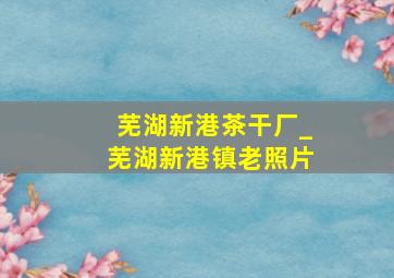 芜湖新港茶干厂_芜湖新港镇老照片