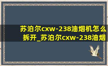 苏泊尔cxw-238油烟机怎么拆开_苏泊尔cxw-238油烟机怎么拆洗