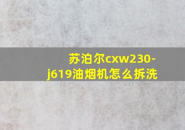 苏泊尔cxw230-j619油烟机怎么拆洗