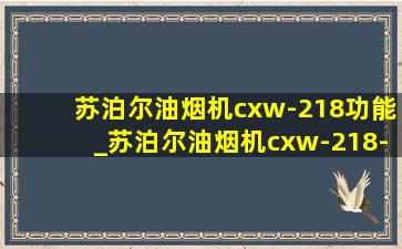 苏泊尔油烟机cxw-218功能_苏泊尔油烟机cxw-218-dj1c2烟管口径多大