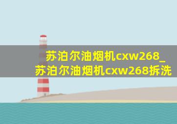 苏泊尔油烟机cxw268_苏泊尔油烟机cxw268拆洗