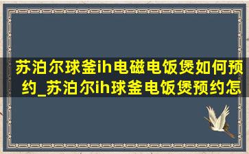 苏泊尔球釜ih电磁电饭煲如何预约_苏泊尔ih球釜电饭煲预约怎么用