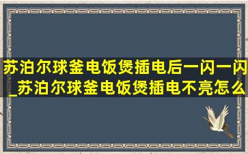 苏泊尔球釜电饭煲插电后一闪一闪_苏泊尔球釜电饭煲插电不亮怎么办