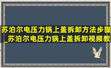 苏泊尔电压力锅上盖拆卸方法步骤_苏泊尔电压力锅上盖拆卸视频教程